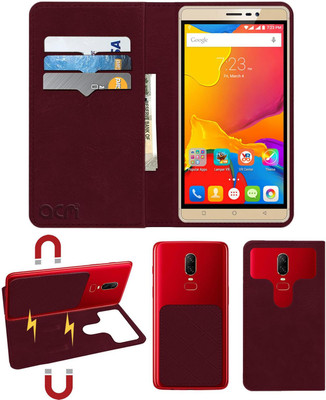 ACM Flip Cover for Karbonn Titanium Mach Six Vr(Maroon, Cases with Holder, Pack of: 1)