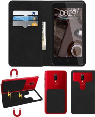 ACM Flip Cover for Micromax A102 Canvas Doodle 3(Black, Cases with Holder, Pack of: 1)
