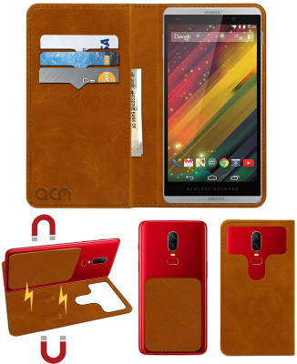 ACM Flip Cover for Hp Slate 6 Voicetab 2(Gold, Cases with Holder)