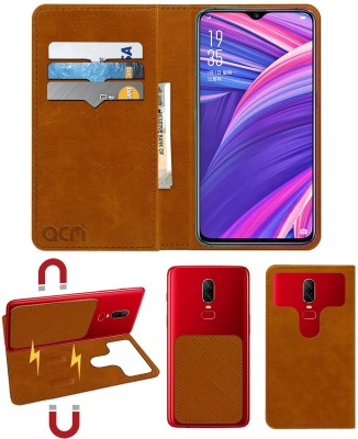 ACM Flip Cover for Oppo R17 Pro(Gold, Cases with Holder, Pack of: 1)