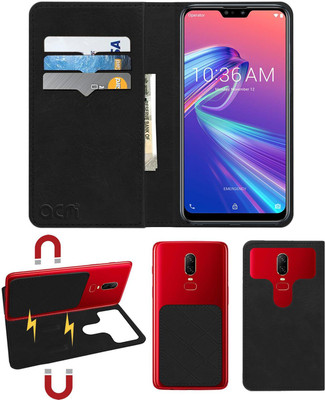 ACM Flip Cover for Asus Zenfone Max Pro M2(Black, Cases with Holder, Pack of: 1)