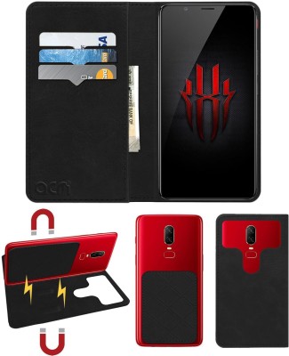 ACM Flip Cover for Nubia Red Magic Gaming Phone(Black, Cases with Holder, Pack of: 1)