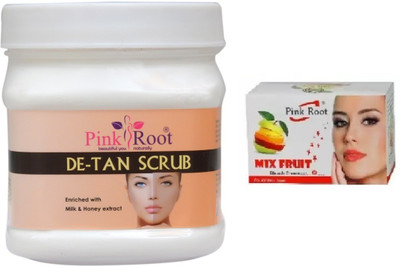 

Pink Root DE-TAN SCRUB WITH MIX FRUIT BLEACH 43G(Set of 2)