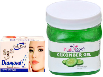 

Pink Root CUCUMBER GEL 500GM WITH DIAMOND BLEACH 50GM(Set of 2)