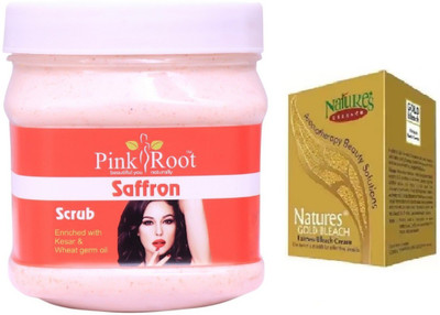 

Pink Root SAFFRON SCRUB WITH NATURES GOLD BLEACH 50G(Set of 2)