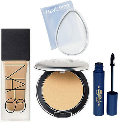 

ravishing silicone puff, WEIGHLESS FOUNDATION & COMPACT & MASCARA(Set of 4)