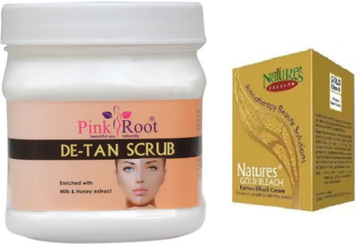 

Pink Root DE-TAN SCRUB WITH NATURES GOLD BLEACH 50G(Set of 2)