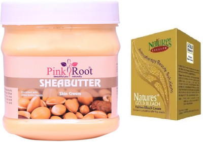 

Pink Root SHEABUTTER SKIN CREAM WITH NATURES GOLD BLEACH 50G(Set of 2)