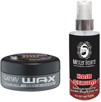 

MISTER BEARD HAIR SERUM WITH GATSBY MAT & HARD WAX(Set of 2)