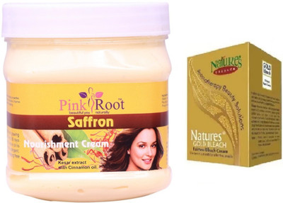 

Pink Root SAFFRON CREAM WITH NATURES GOLD BLEACH 50G(Set of 2)