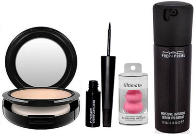 

Ultimate Sponse Puff & Compact & prep+prime Serum & liquid Eyeliner(Set of 4)