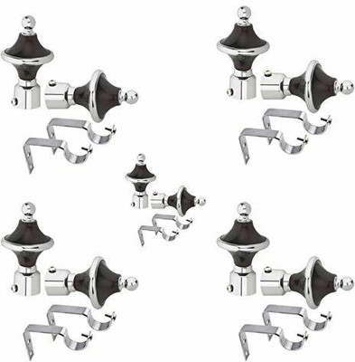 GROWNIX Multicolor, Maroon Rod Rail Bracket Metal(Pack of 5)