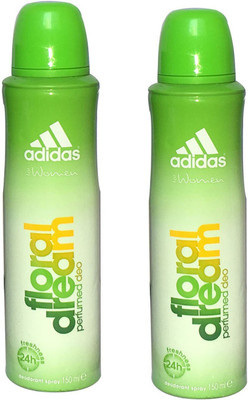 

ADIDAS FLORAL DREAM (PACK OF 2) Deodorant Spray - For Women(150 ml, Pack of 2)