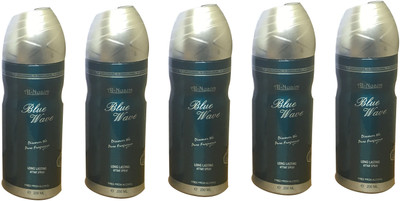 

Al Nuaim BLUE WAVE (PACK OF 5) Body Spray - For Men & Women(200 ml, Pack of 5)