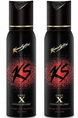 

KamaSutra SingleX Body Spray - For Men(240 ml, Pack of 2)