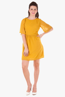 

Band Box Women's Empire Waist Yellow Dress