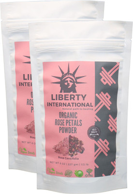 

LIBERTY INTERNATIONAL Organic Herbal Rose Petals Powder For Facial Mask Formulations & Skin Care (2 X 227 Gm) C14(454 g)