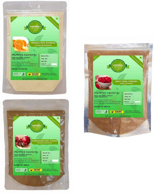 

Fedele Orange Peel Mask,Pomegranate peel powder and Rose Petals Powder- Combo Set of 3(200Gm Each)(600 g)