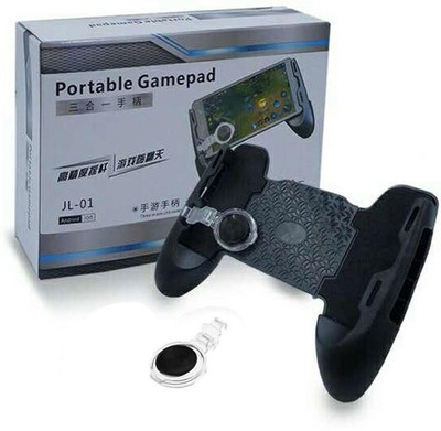 

CASADOMANI Mobile Gamepad with Thumb Analog for pubg Trigger and other games Controlling Joystick Handle Portable Gamepad Gaming Accessory Kit(Black, For Android, iOS)
