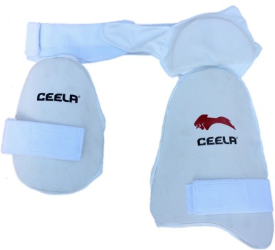 CEELA Club Combo Cricket Thigh Guard(White)