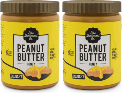 The Butternut Co. Honey Peanut Butter (Crunchy) (1 Kg Pack of 2) 2 kg(Pack of 2)
