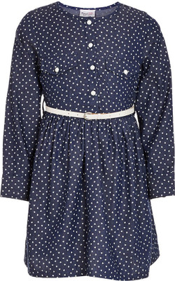 

Band Box Midi/Knee Length Party Dress(Blue, Full Sleeve, Multi