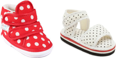 

Chiu Boys & Girls Velcro Flats(Red, Red & white
