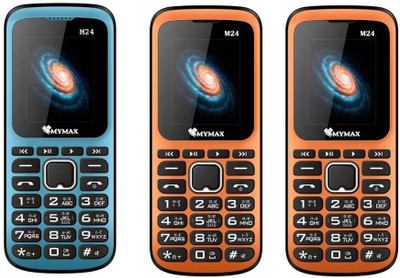 

Mymax M24 Combo Of Three Mobiles(Black&Blue$$Black&Orange$$Black&Orange)