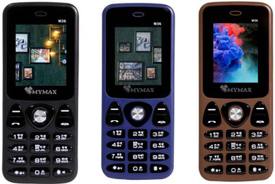

Mymax M36 Combo Of Three Mobiles(Black$$Blue$$Brown)