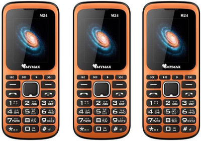 

Mymax M24 Combo Of Three Mobiles(Black&Orange$$Black&Orange$$Black&Orange)