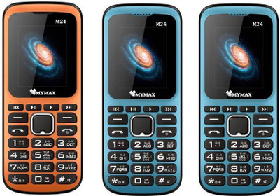 

Mymax M24 Combo Of Three Mobiles(Black&Orange$$Black&Blue$$Black&Blue)