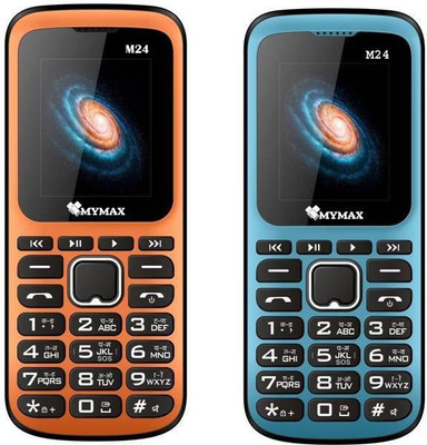 

Mymax M24 Combo Of Two Mobiles(Black&Orange$$Black&Blue)