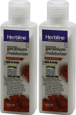 

Herbline Geranium moisturizer face & body 100ml Pack Of-2(100 ml)