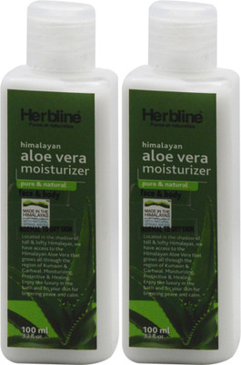 

Herbline Aloevera Moisturizer face & body 100ml Pack Of-2(100 ml)
