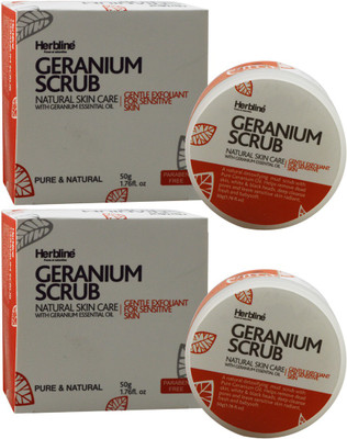 

Herbline Geranium Scrub 50gm Pack Of-2 Scrub(50 g)