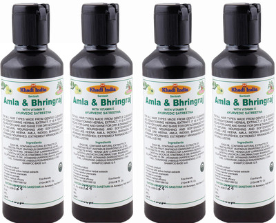 

Khadi India Santosh Amla & Bhringraj With Vitamin-E (Pack of 4) Each of (210 ml)(840 ml)