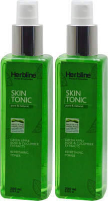 

Herbline Green Apple Rose & Cucumber Skin Tonic 200ml Pack Of-2(200 ml)