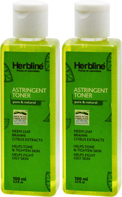 

Herbline Astringent Toner Neem Leaf Brahmi and Citrus 100ml Pack Of-2(100 ml)