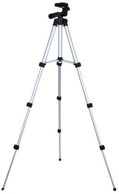 

NICK JONES 3110 Pro Camera Tripod Portable Lightweight Aluminum Tripod with Flexible Three-way Tripod Head Tripod Tripod(black and silver, Supports Up to 300 g)