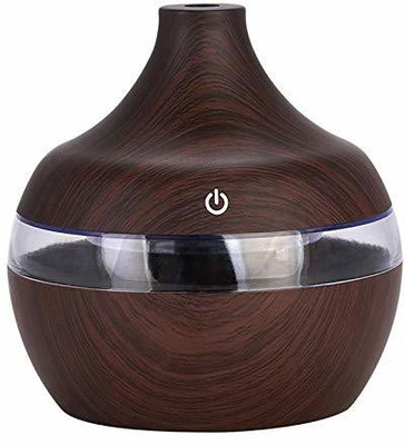 

LALA LIFE Air Freshener Mini Wooden Finish Atomization Humidifier With LED Night Light For Car Home And Office Portable Room Air Purifier(Brown)