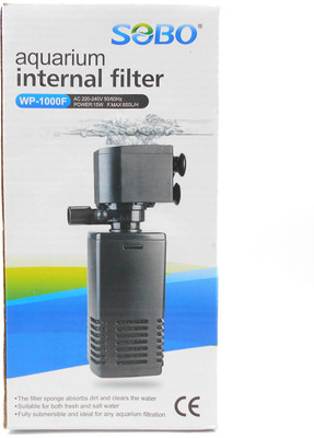 

Sobo SB-1000F Power Aquarium Filter(Mechanical Filtration for Salt Water and Fresh Water)