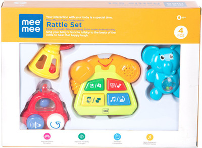 

MeeMee Baby Set (4 Pieces) Rattle(Multicolor)