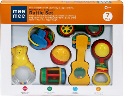 

MeeMee Baby Gift Set (7 Piece) Rattle(Multicolor)