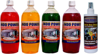 INDOPOWER ADVANCE FLOOR CLEANER SHAMPOO 1ltr. ( ROSE+LIME+MOGRA+JASMEIN) COMBO PACK+ALL IN-ONE MULTI-PURPOSE SHINER 200ml.(4200 g) INDOPOWER ADVANCE FLOOR CLEANER SHAMPOO 1ltr. ( ROSE+LIME+MOGRA+JASMEIN) COMBO PACK+ALL IN-ONE MULTI-PURPOSE SHINER 200ml.(4200 g)