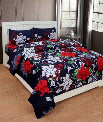 Rana 150 TC Cotton Double Floral Flat Bedsheet(Pack of 1, Multicolor)