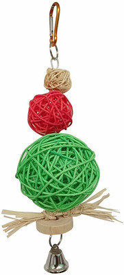 

Pets Empire Large Bird Chewing Toys for Parrots Natural Rattan Ball Cage Toy Preening Toy for Bird Parrot African Greys Budgie Cockatiel Parakeet Lovebird Cage Toy Wooden Chew Toy For Bird