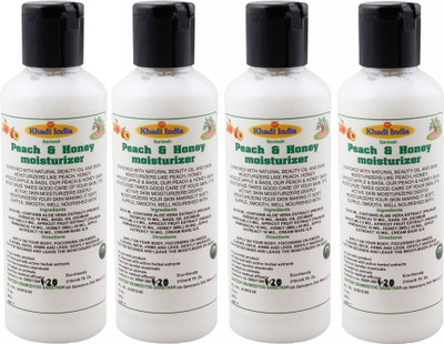 

Khadi India Santosh Peach & Honey Moisturizer (Pack of 4) Each of (840 ml)(840 ml)