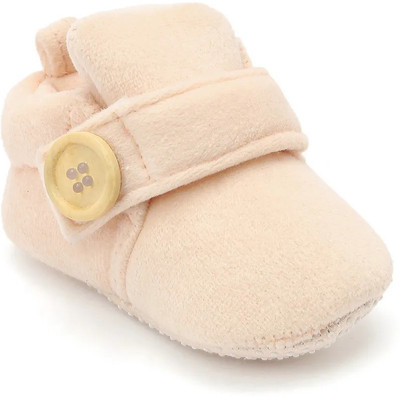 CHiU Soft Sole shoes Booties(Toe to Heel Length - 13 cm, White)