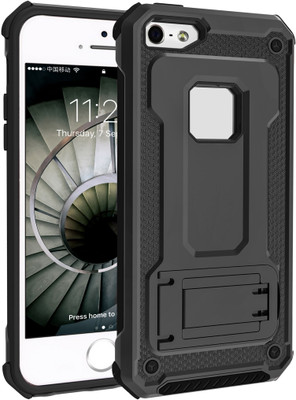 Hoko Back Cover for Apple iPhone 5, Apple iPhone 5s, Apple iPhone SE(Black, Dual Protection)
