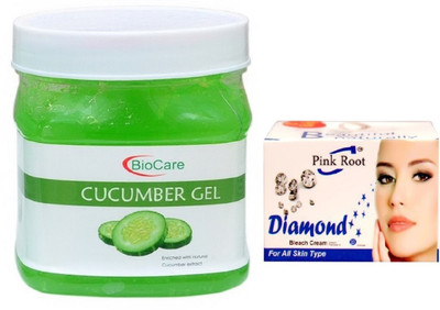 

Pink Root DIAMOND BLEACH 43G WITH CUCUMBER GEL 500GM(Set of 2)